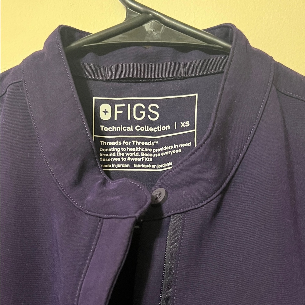 Figs Montex Scrub top in Purple Jam - Picture 2 of 2
